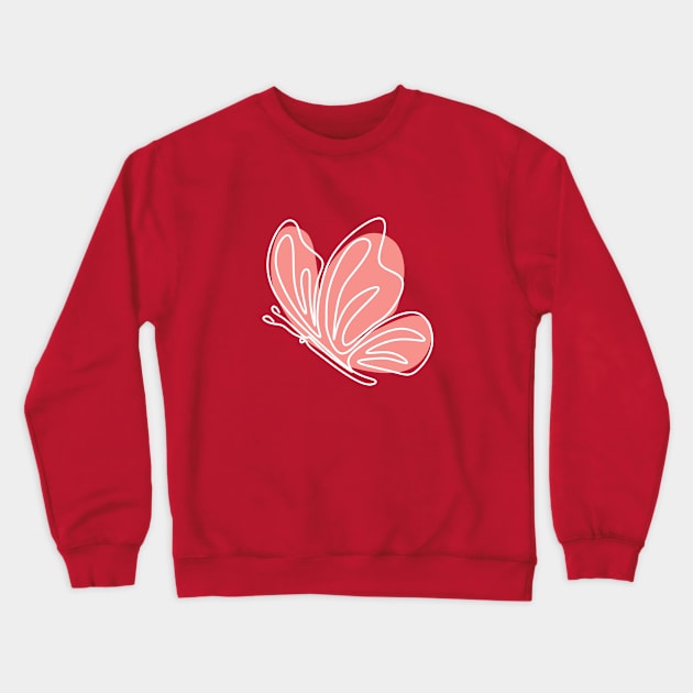 Butterfly line Crewneck Sweatshirt by mirailecs